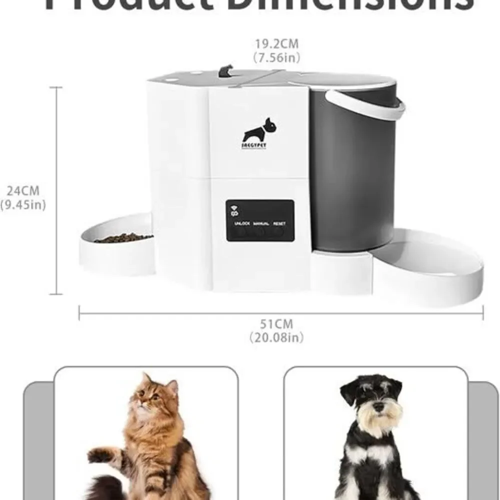 SAEGYPET Automatic Cat Feeder 2-in-1 Cat Feeder and Gravity-Fed Water System